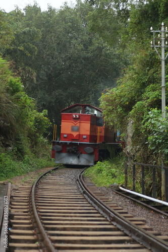 old Train with M6 Class Engine going from Colombo to Badulla Sri Lanka