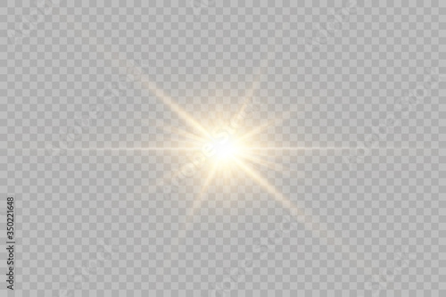 Vector transparent sunlight special lens flash light effect.front sun lens flash. Vector blur in the light of radiance. 