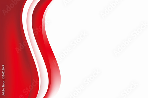 Abstract Stylish Red White Wave Background Design, Flowing Red White Stylish Background Template Vector