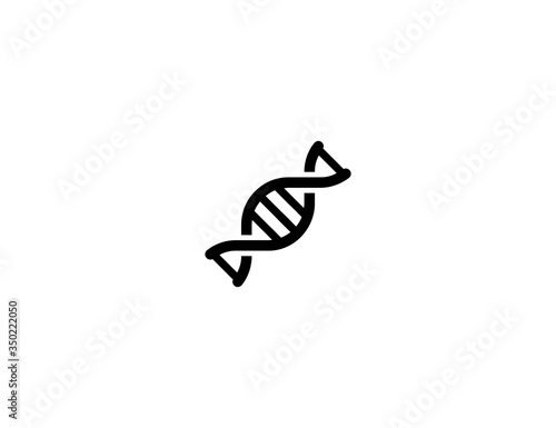 DNA vector flat icon. Isolated DNA helix emoji illustration