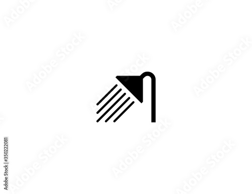 Shower vector flat icon. Isolated bathtub. bath tube emoji illustration