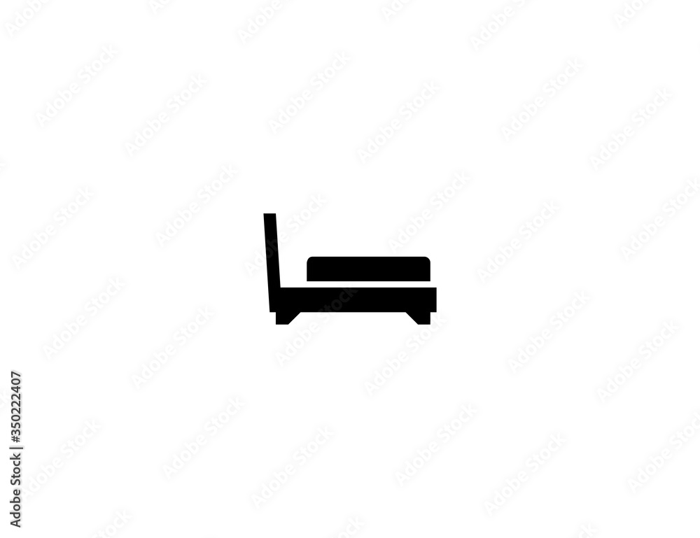 Bed vector flat icon. Isolated bedroom emoji illustration Bed vector flat icon. Isolated bedroom emoji illustration