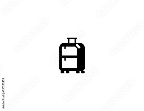 Luggage vector flat icon. Isolated travel luggage emoji illustration