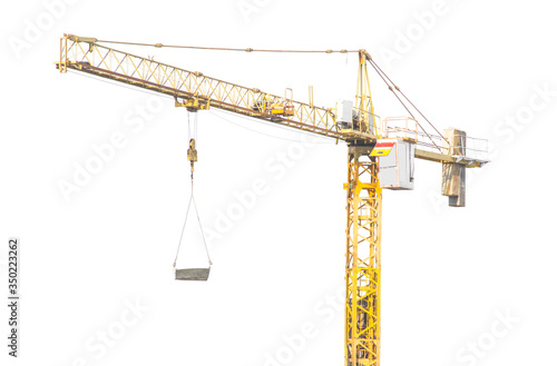 construction crane isolated on white