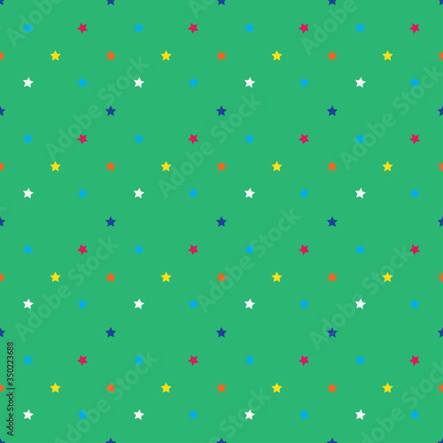 Kids colorful seamless star pattern. Cute Baby pattern design. Suitable for childrens fashion, summer, spring collections of textiles, scrapbooking paper, packaging, templates invitations. Vector