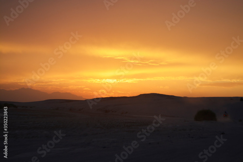 sunset at the desert