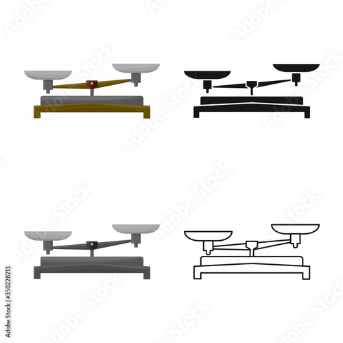 Vector illustration of mechanical and scales sign. Graphic of mechanical and balance stock vector illustration.