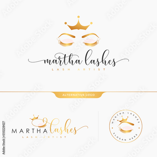 Eye Lash Logo Collection Template