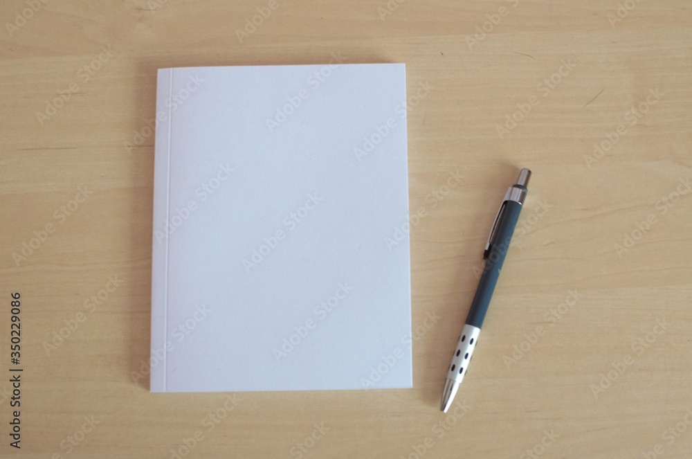 notebook on a white background in the room covid