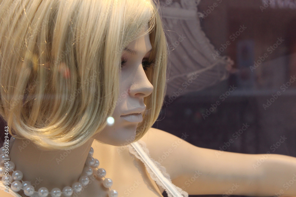 Female mannequin in the window