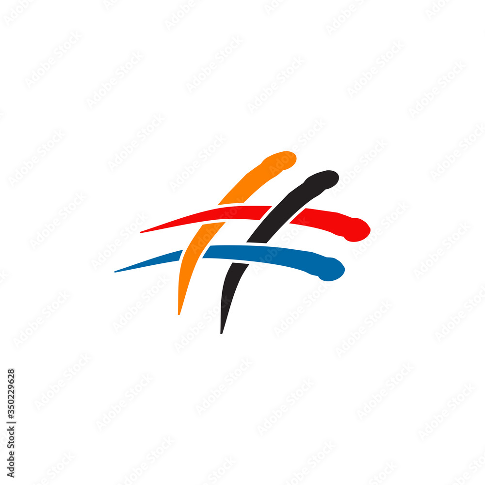 Obraz premium Hashtag icon logo design template