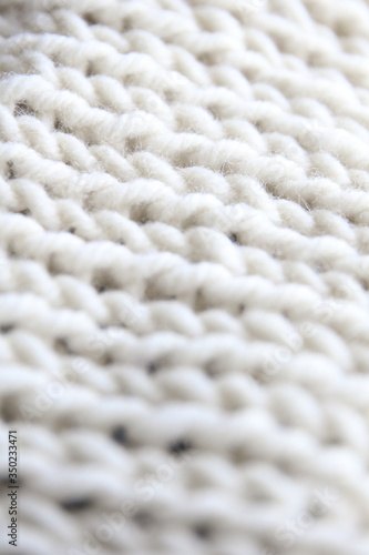 Detail of the handmade knitting texture