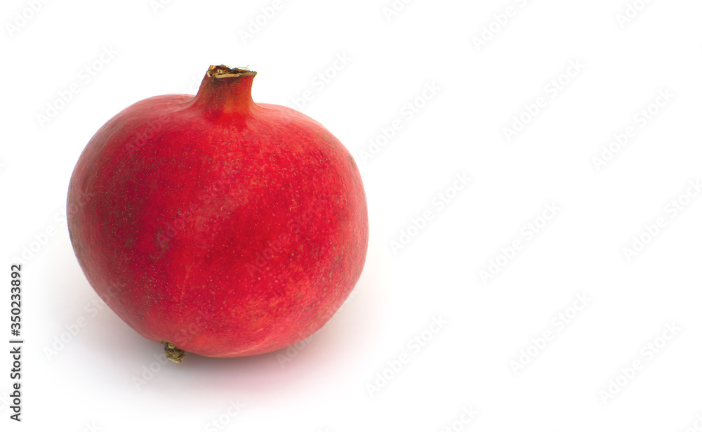 pomegranate on white background red tropical single fruit isolated pomegranate on white background red tropical single fruit isolated
