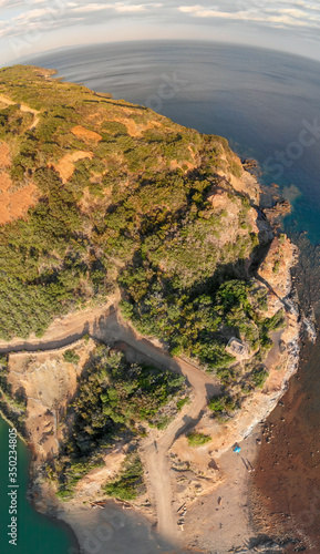 Aerial view of Terranera Beach, Elba Island - Italy photo