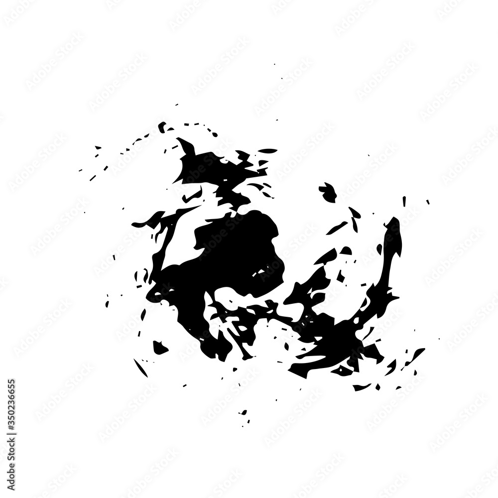 Abstract black spots, splashes of various shapes. Hand drawing. Vector illustration Abstract black spots, splashes of various shapes. Hand drawing. Vector illustration