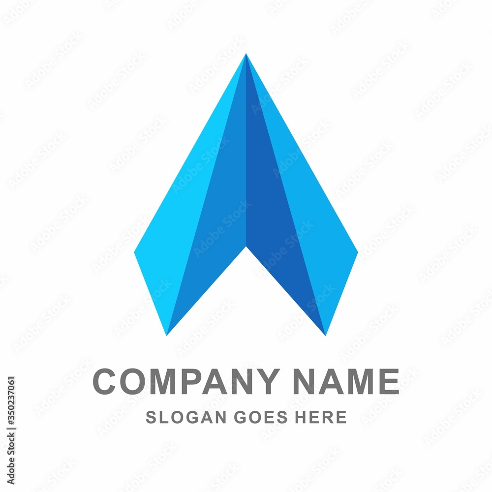 Triangle Arrow Space Business Company Vector Logo Design Triangle Arrow Space Business Company Vector Logo Design