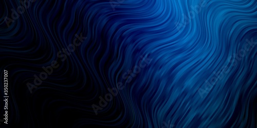 Dark BLUE vector template with curves. Illustration in halftone style with gradient curves. Template for cellphones.
