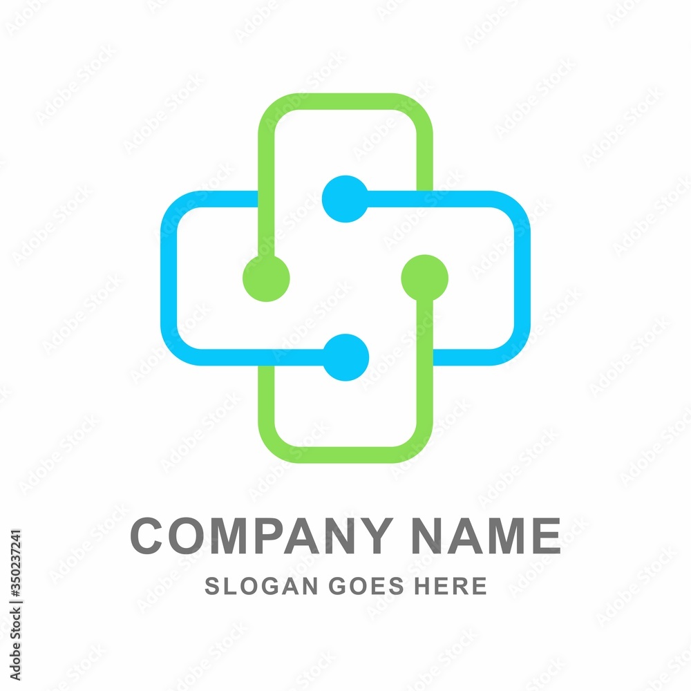 Medical Pharmacy Geometric Cross Business Company Vector Logo Design Medical Pharmacy Geometric Cross Business Company Vector Logo Design