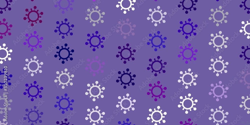 Light Purple vector pattern with coronavirus elements. Light Purple vector pattern with coronavirus elements.