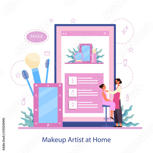 Make up online service. Home based make up artist. Visagiste