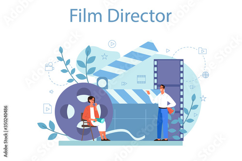 Film director concept illustration. Idea of creative people