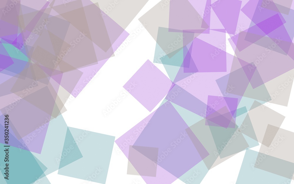 Multicolored translucent squares on white background. Red tones. 3D illustration Multicolored translucent squares on white background. Red tones. 3D illustration