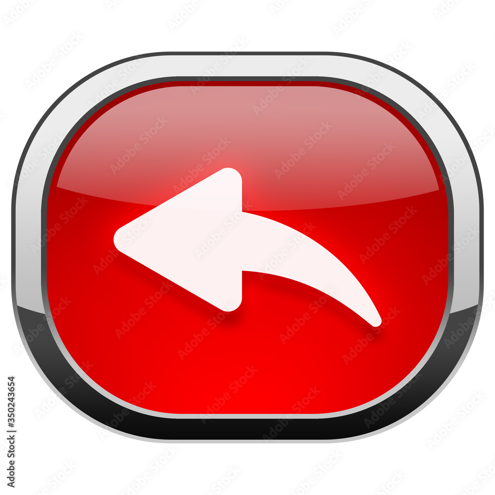 Red rounded square button - Reply Red rounded square button - Reply