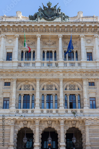 ROME, ITALY - 2014 AUGUST 18. View of Palazzo di Giustizia. Palace of Justice in Rome. © Arild