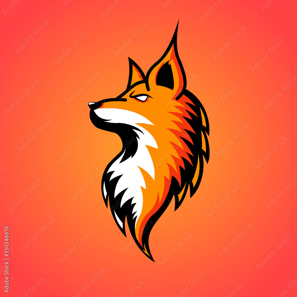 Fire Fox Esport Gaming Mascot Logo Fire Fox Esport Gaming Mascot Logo