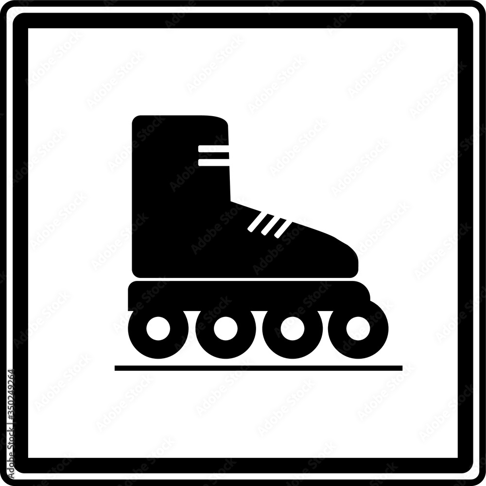 Roller skate sign, symbol, Vector illustration Roller skate sign, symbol, Vector illustration