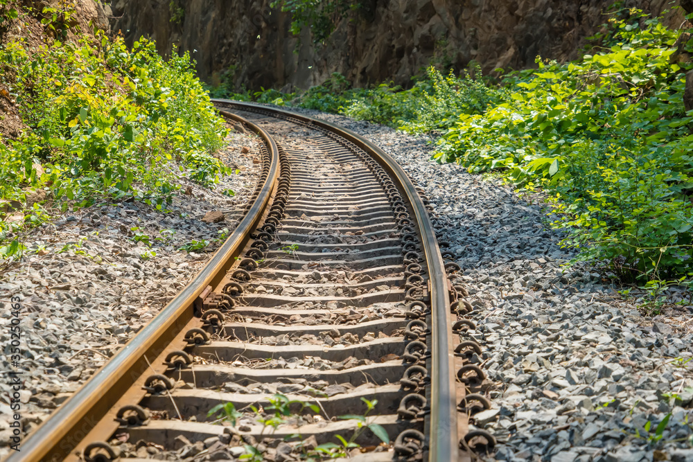 Obraz premium Railway station.railroad transportation industrial and travel.
