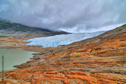 Svartisen - the second-largest glacier on mainland Norway. 