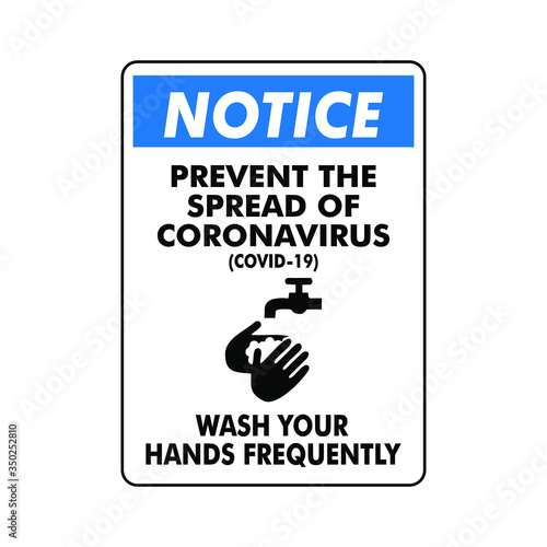 Wash Hand, Keep Clean to prevent Coronavirus covid19 vector ready to print