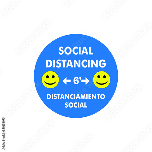 Social Distancing, Keep Distance, Stay Safe From Corona Covid19 Sign Vector Ready to print