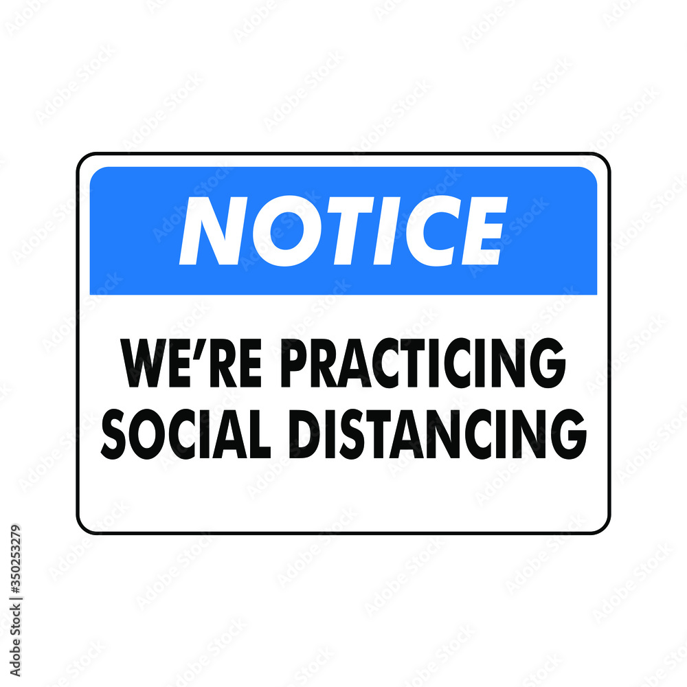 Social distancing, keep distance to prevent coronavirus covid19 vector ready to prin sign notice