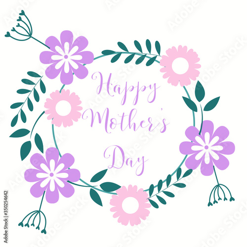 floral background with flowers  happy mother s day wishes greeting card on abstract background  graphic design illustration wallpaper