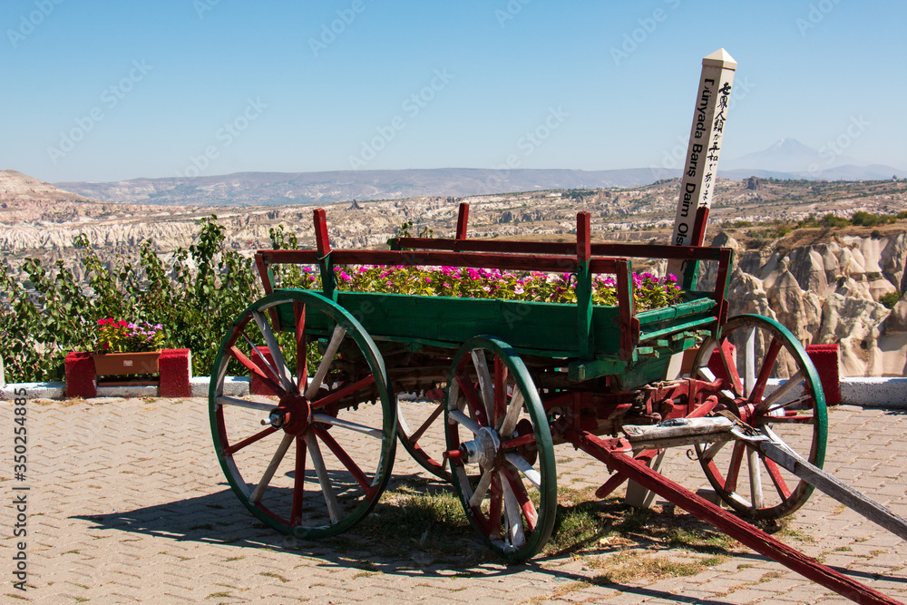 old cart in the desert