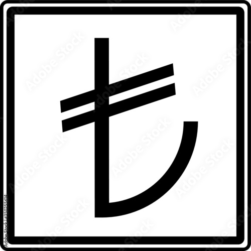 Turkish lira sign, symbol, Vector illustration