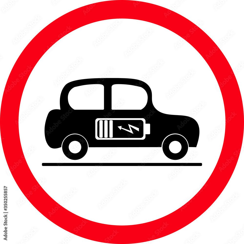 Electric vehicle sign, symbol, Vector illustration Electric vehicle sign, symbol, Vector illustration