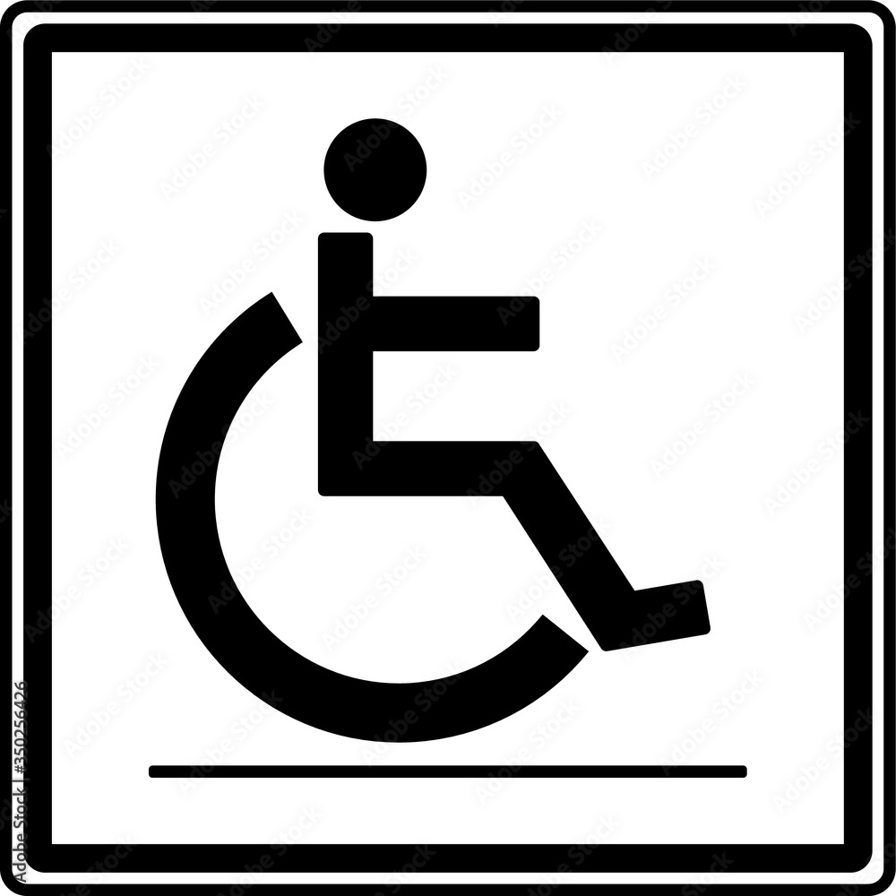 Disability icon, symbol, Vector illustration Disability icon, symbol, Vector illustration