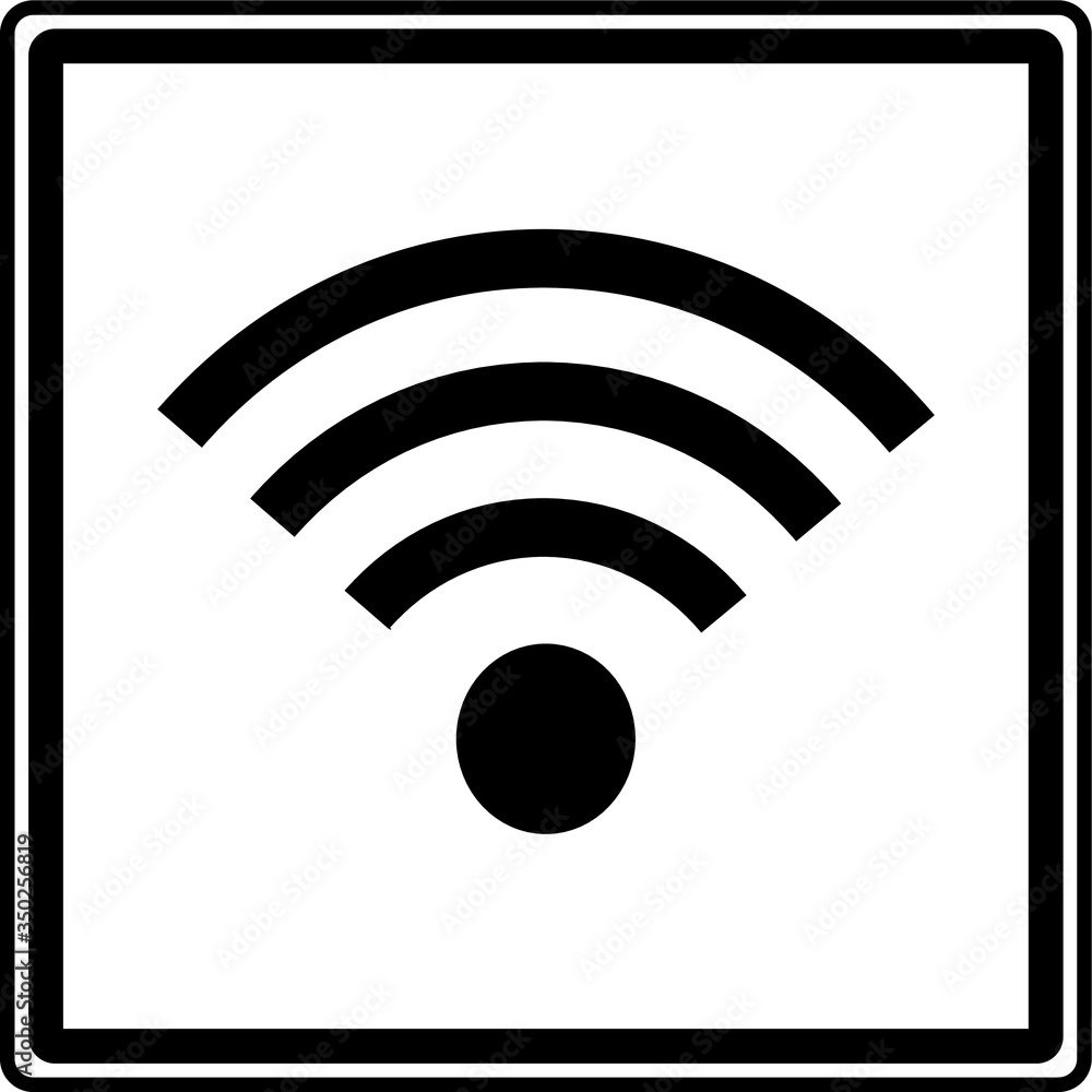Wi-fi sign, symbol, Vector illustration Wi-fi sign, symbol, Vector illustration