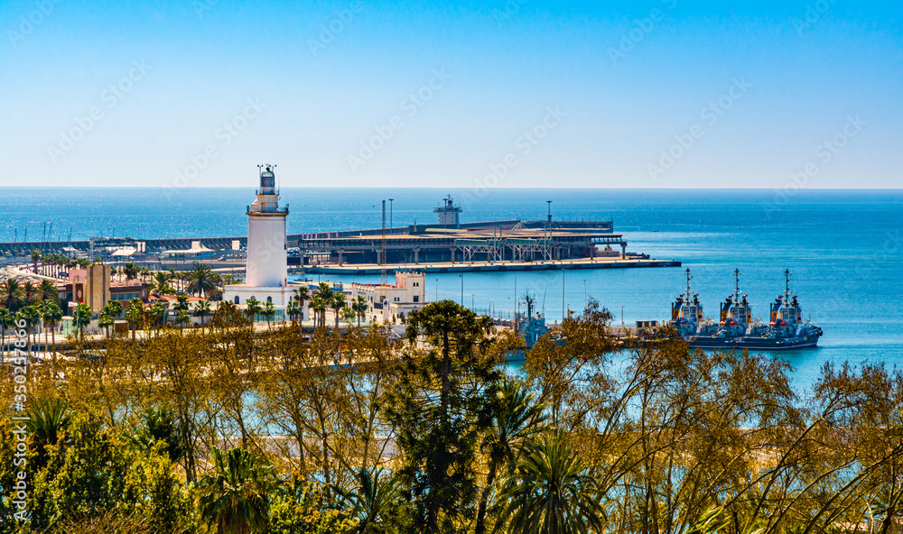 The lighthouse of Malaga port