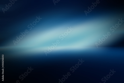 Blank perspective floor backdrop blue room studio with light blue gradient spotlight backdrop background for display your product or artwork 