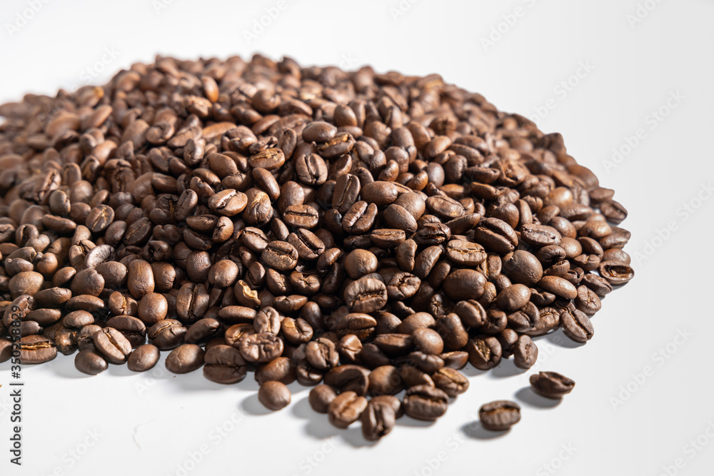 coffee beans and white background coffee beans and white background