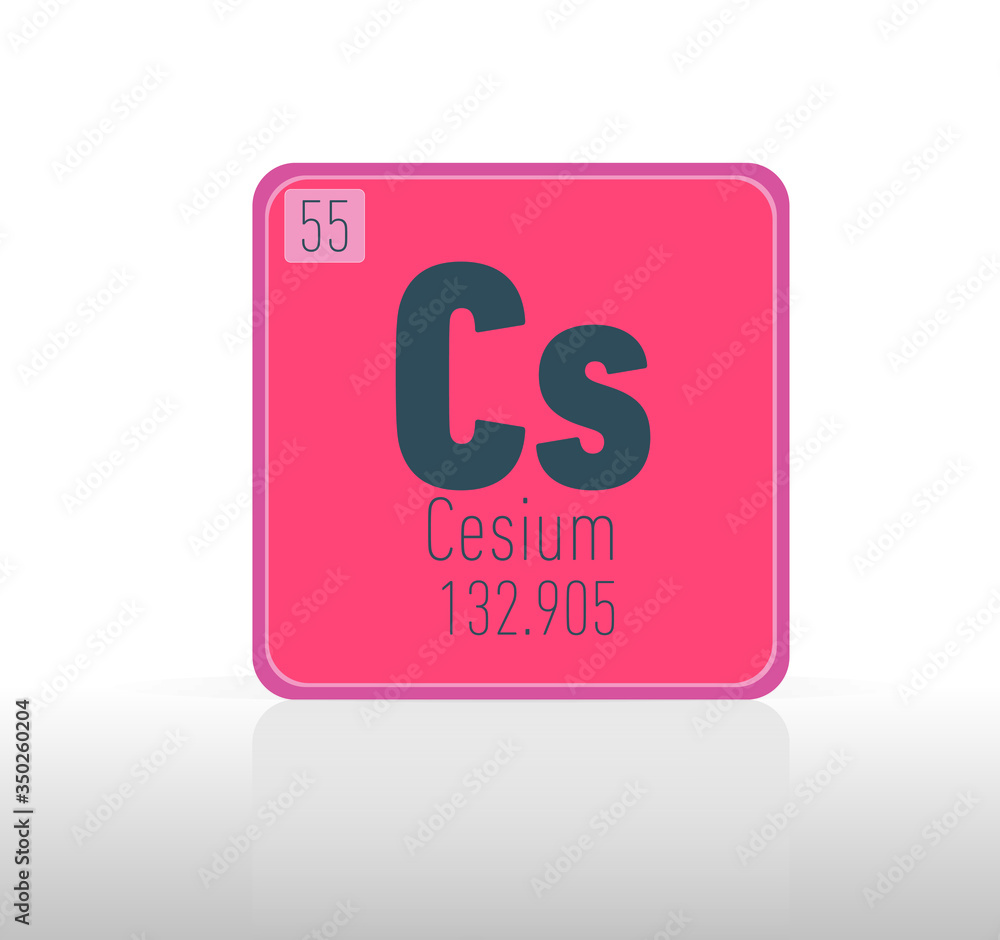 Cesium periodic table single element. Cesium periodic table single element.