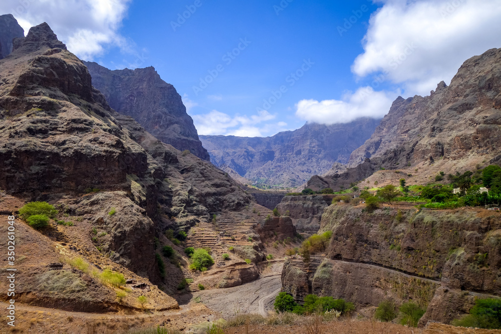 Mountains landscape in Santo Antao island, Cape Verde