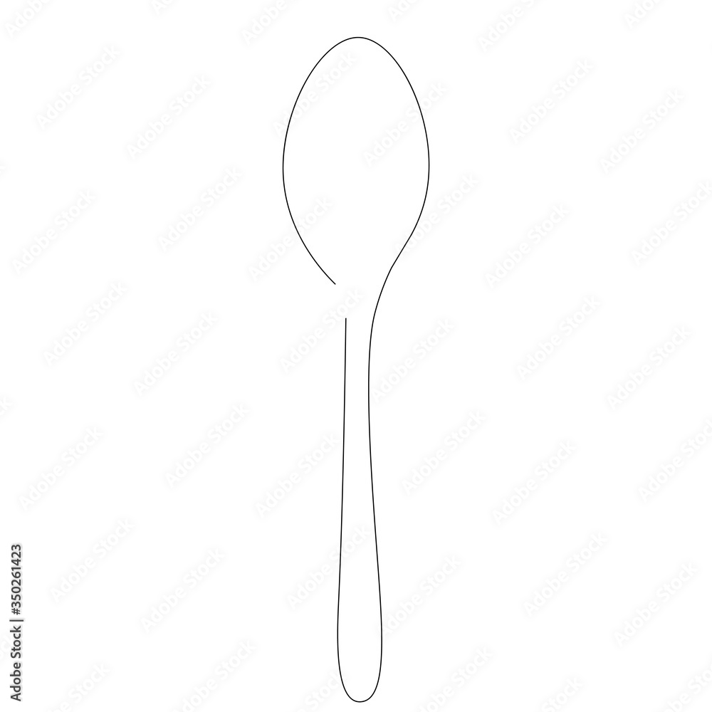 Spoon on white background, vector illustration Spoon on white background, vector illustration