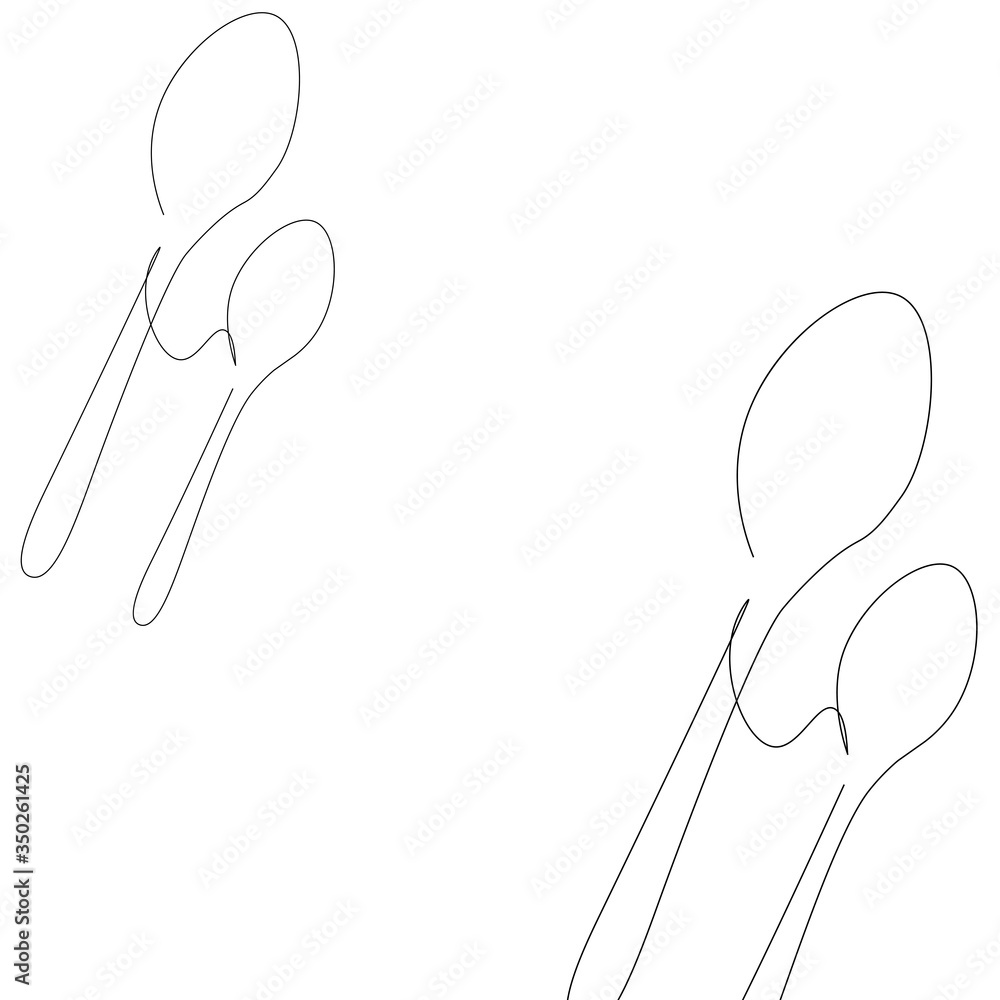 Spoons background restaurant design, vector illustration Spoons background restaurant design, vector illustration