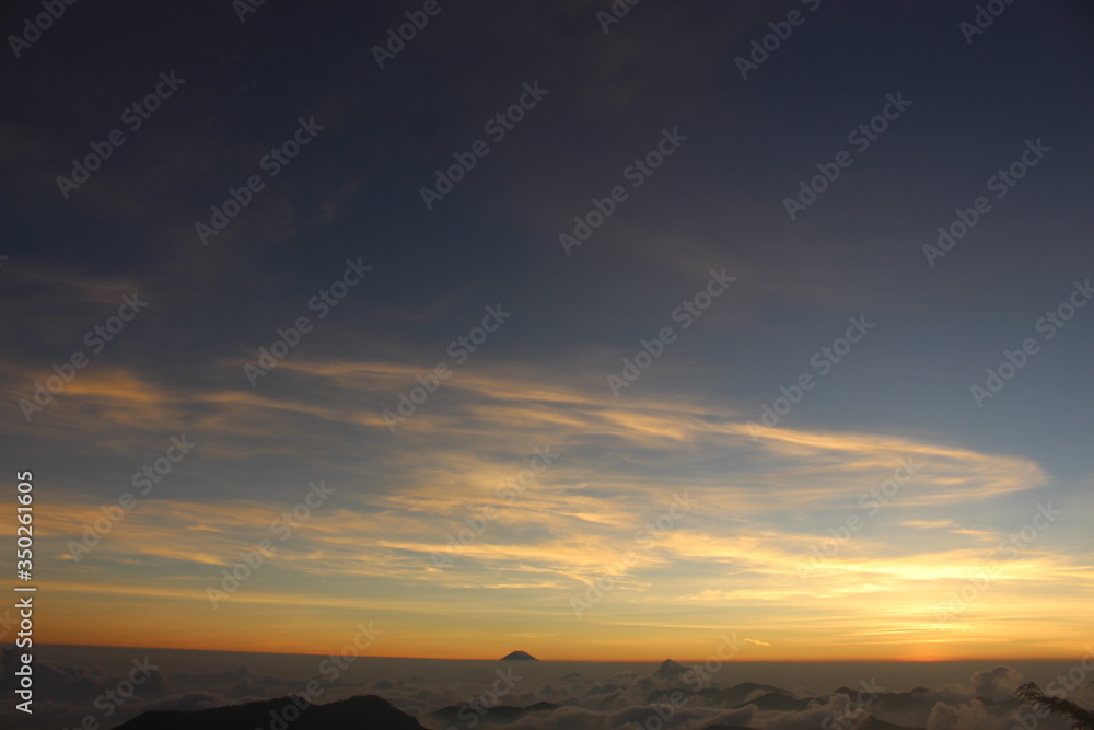 Sunset from Mount Prau, Wonosobo, Central Java, Indonesia