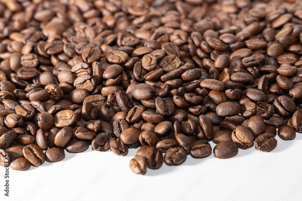 coffee beans and white background coffee beans and white background